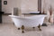 Casa Padrino Freistehende Luxus Badewanne Jugendstil Paris Weiß/Altgold 1880mm - Barock Badezimmer