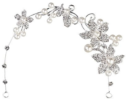 Très Chic Mailanda Bijoux Fleurs de Mariage Mariée Cheveux Serre-tête avec Perles Cheveux de mariée Strass