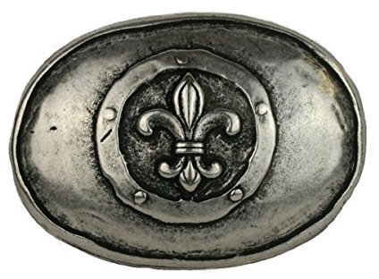 Dark Dreams Mittelalter Buckle Schließe Gürtelschnalle rustikale Lilie altsilber für Wechselgürtel