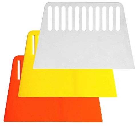 Chiloskit 5PCS 7-inch Flexible Plastic Wallpaper Smoother Wallcovering Smoothing Tool Wallpaper Scraper