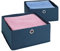 WENKO Schubladenorganizer Business 2er Set - 2er Set, Aufbewahrungsboxen für Schubfächer, Polyester, 28 x 13 x 28 cm, Dunkelblau