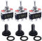 mxuteuk 3 Stück Kippschalter Schalter 20A 125 V DPDT 3 Position 6-poliger EIN/AUS/EIN,Hochleistungs-Wippschalter -Schalter mit wasserdicht Metall Schutzkappe Ten-1322-3mz-B203