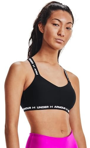 Under Armour Damen Bh mit Gekreuztem Rücken Sport Bras, Schwarz, S EU