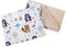 Medi Partners Manta Bebé con Almohada 100% Algodón Minky Cobija Infantil Reversible 55x75+35x30cm Multifuncional para Cochecitos Cunas Asientos niños