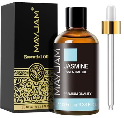 MAYJAM Jasmin Ätherisches Öl 100ML, Jasminöl für Diffusor, Luftbefeuchter, DIY, Home,Wardrobes