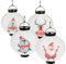 com-four® 4x LED Laterne - Laterne mit schönen Motiven - Batteriebetriebene Papierlaterne - LED Beleuchtung zu Weihnachten - Weihnachtsdeko [Auswahl variiert] (4 Stück - Weihnachten)