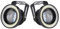 Led Fog Lights For Car, Akozon 3in Eagle Eye LED Light, Car LED Fog Light Universal 3200LM 3000-15000K COB Diaphragm Daytime Running Light DC 12V LED Car Angel Eyes Round Fog Light High Brightnes