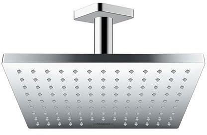 Hansgrohe Vernis Shape Bathroom Ceiling Mounted Shower Rainfall Drencher Head Square Chrome Adjustable Modern