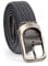 Beaface Elastic Belts for Men - Braided Woven Belts for Jeans, Shorts, Trousers - Casual Dark Grey