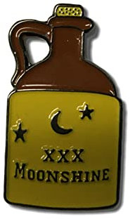 GBJUK Moonshine Homebrew Krug Emaille Pin Anstecknadel mit Schmetterlingsverschluss auf der Rückseite, Metall