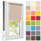 Estika Rollo für Fenster ohne Bohren - 50cm x 220cm - Pastelllachs - 25 Stofffarben, Klemmfix Montage, Fensterrollos für innen, Sichtschutz für Fenster und Balkontür (50 cm Stoffbreite)