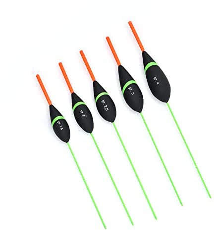 Sbirulino® Set 5 galleggianti da pesca mod. TX – TF in eva con filo passante interno. Contenitore portagalleggiante e guaina Inclusi nel kit. Special competition.