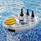 DAJASD Porte Gobelet Gonflable, Support Gonflable de Boisson, Bar Flottant Piscine, avec 8 Trous, Plateau Gonflable Bar Flottant, Porte Verre Piscine pour L'été Pool Party Beach Party