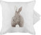 Kissenbezug - Kissen - Ostern Hase I Hasen Oster Hasenmotiv I Osterhase - 50 x 50 cm - Weiß - hasenkissen bezug mit osterhasen ostern￼ kissenbezüge osterkissen bezüge motiv häschen kaninchen