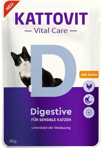 KATTOVIT Vital Care Digestive Huhn , 85g , Nassfutter in Sauce für Katzen