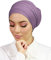 Lamis Hijab Turban, Damen, zum Anziehen, weich und dehnbar, Mütze mit gekreuzter Stirn, TU-2, blasslila, Einheitsgröße/M