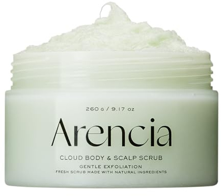ARENCIA - Körperpeeling & Kopfhaut mit Fresh-Cloud-Salz von Arencia (grün): Peeling, Unvollkommenheitenentferner für seidig weiche Haut