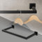 ML-Design Kleiderstange Rechteck für die Wand, T30cm x B60cm, Schwarz, aus Stahl, rostfrei, Garderobenstange U-Form, Kleiderständer Wandmontage, Kleidergestell Garderobenhalter, inkl. Montagematerial