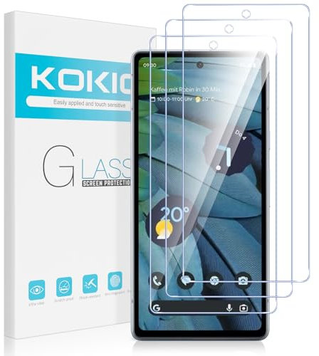 Kokio 3 Piezas Protector Pantalla para Google Pixel 7a 5G 6.1,Dureza 9H,Cristal Templado Ultra HD de 0,33 mm para Google Pixel 7a 5G,Resistente al Desgaste y Sin Burbujas