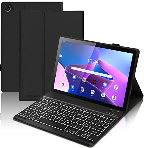 JADEMALL Tastiera Tab M10 Plus (3rd Generazione) 10.6 2022, Italiano QWERTY Tastiera Retroilluminata Ricaricabile Magnetica per Tablet M10 Plus 3a Gen 10.6, Nero