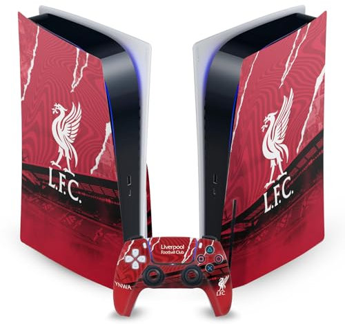 Head Case Designs Officially Licensed Liverpool Football Club Logo Stadium 2023/24 Vinyl Faceplate Gaming Skin Decal Compatible With Sony PlayStation 5 PS5 Disc Edition Console & DualSense Controller