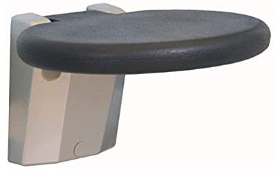 Sedia da Bagno Pieghevole Rettangolare/Rotonda Nera Sedile per Doccia Adatta (Rotonda)