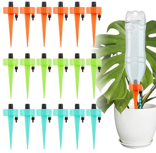ACTOYS Riego Por Goteo para Macetas 18 Pcs Regar Plantas Vacaciones, Riego Automatico Macetas, Riego Macetas Vacaciones, Riego Goteo Botella, Kit Riego Por Goteo para Macetas, Riego Por Goteo