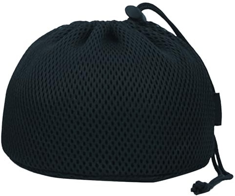 Black Nylon Mesh Bag Camping Pots Storage Bag Tableware Organizers Travel Stuff Sacks Drawstring Bag Outdoor Camp Supplies Portable Outdoor Camping Drawstring Bag Kettle Utensil Storage Bag Cookware