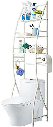 3-stufiges Aufbewahrungsregal über der Toilette, freistehendes Metallregal über der Badewanne, Toilettenregal-Organizer, freistehendes Badezimmerregal aus Metall, Aufbewahrungseinheit für Waschmasch