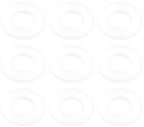 eMagTech 100pcs Drum Set Washers M6 Replacement Part OD 12mm 1.5mm Thickness Nylon Washers Drum Tension Screw Washer Suitable for Drum Kits and Snares, White