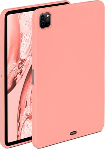 ONEFLOW Funda blanda para Apple iPad Pro 12.9 (4ª generación 2020), funda de silicona con protector de cámara, funda de silicona con protección para pantalla, funda trasera para tablet, funda blanda,