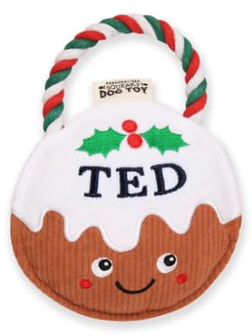 History & Heraldry Personalised Christmas Pudding Dog Toy (Ted)