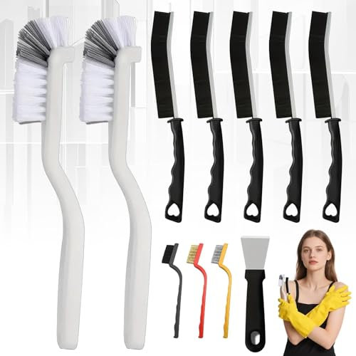 Shower Cleaning Brush, Small Brushes For Cleaning, 11 Hard Corner Corner Cleaning Brushes, Clearance Cleaning Brush, For Deep Cleaning Of Floors, Bathing Rooms, Doors And Kitchen Rinsing