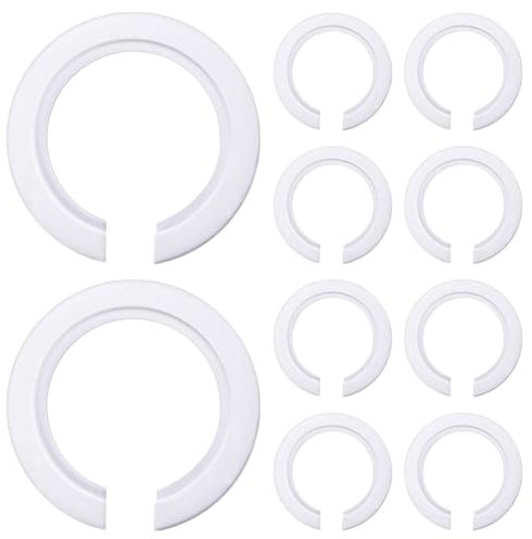 COYUN 10Anneau Réducteur Abat Jour,E27 à E14 Anneau Adaptateur pour Luminaire à Vis,Anneau de Remplacement pour Douille,Convertisseur de Bague d'Abat-Jour en Plastique pour Lampe de Bureau Plafonniers