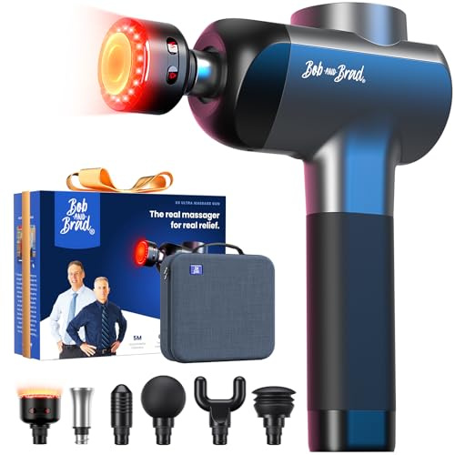 BOB AND BRAD X6 Ultra Massage Gun with Red Light Infrared Heating Head