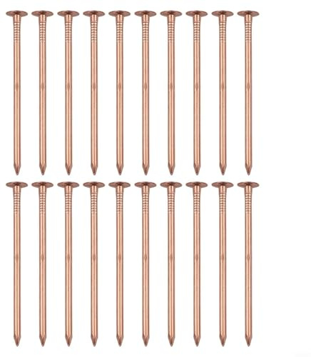 EffiFish 20 Stück Baumkiller-Nägel, 65 mm Kupfernägel zum Töten von Bäumen, Stumpfwurzeln, Baumstumpfentfernung, Spikes, Hardware, effektive Wurzelbeseitigung (A)