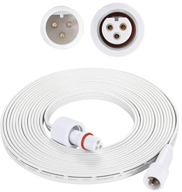 WizFluxMet Verlängerungskabel für Govee permanente Außenleuchten, kompatibel mit Govee H705A H705B H705C, 3-polig für Govee Verlängerungskabel, 3 m
