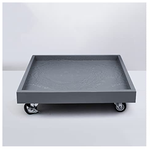 Square Plant Saucers on Wheels Rolling Planter Tray for Indoor & Outdoor Use Potted Plant Stand Flower Pot Rack with Easy Mobility Garden Pallet Trolley