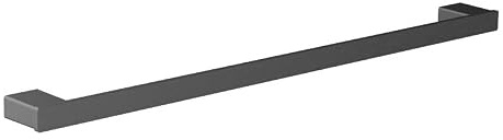 EMCO LOFT Handtuchhalter zur Wandmontage, eleganter und kompakter Badetuchhalter aus Aluminium, hochwertige Handtuchstange für Handtücher oder Kleidung Schwarz gebürstet 80 cm