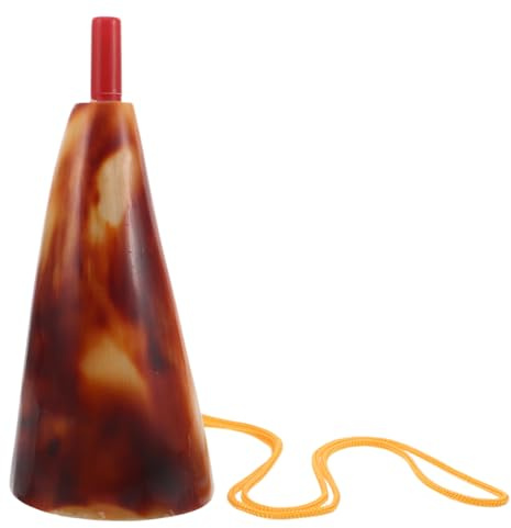 TOYANDONA Wikingerhorn aus Echtem Ochsenhorn mit Dekorativer Hornverzierung und Vielseitiger Verwendung für Festivals und Zeremonien als Anfeuerungsrequisite Zufällige Farbe