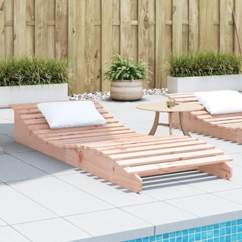 SKTQYQO Lit de bain en bois massif de Douglas 205 x 80 x 31,5 cm pour piscine jardin balcon avec design ergonomique confortable et structure stable pour détente extérieure
