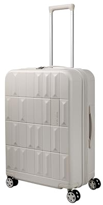 Travelite Hartschalenkoffer PANELLO, erweiterbar mit Dehnfalte, TSA-Kombinationsschloss, 4 Doppelrollen, mittelgroßer Reisekoffer aus ABS, 45 x 65 x 26–30 cm, 65–70 L, 3,8 kg