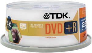 TDK DVD + R 4.7 GB spindle 25 Pack