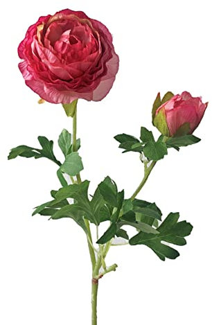 Kunstblumen Ranunkel 40cm. ROSA-11-DUNKEL.