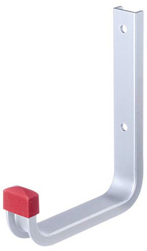 Alberts 856809 Wandhaken | wahlweise in verschiedenen Ausführungen | abgewinkelt | Aluminium | Tiefe 115 mm | Höhe 140 mm | 10er Set