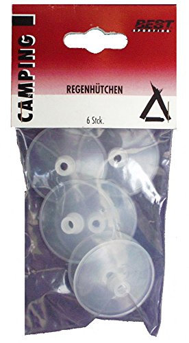 BEST SPORTING Regenhütchen für Zelte, 6 Stück