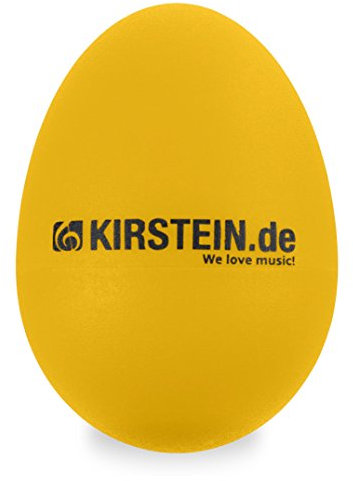 Kirstein ES-10Y Egg Shaker (Heavy Version, Schüttelei, Percussion, Rassel, robuste Kunststoff-Hülle, durchsetzungsfähiger Klang) gelb
