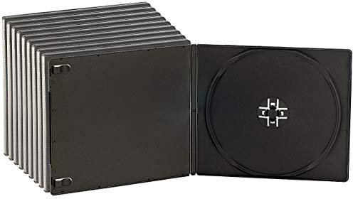 PEARL Leere CD Hüllen: CD Slim Soft Boxen im 10er-Set, 7 mm, schwarz (Softboxen, Jewelbox, Aufbewahrung)