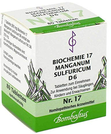 BIOCHEMIE 17 Manganum sulfuricum D 6 Tabletten 80 St