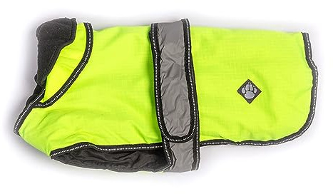 Danish Design Hi-Viz 2 in 1 herausnehmbares Fleecefutter, wasserdicht, Winddicht, Hundemantel, 75 cm